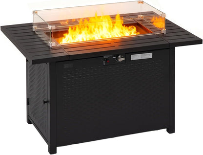 Fire Pit Table Outdoor Propane Patio Heating & Ambience