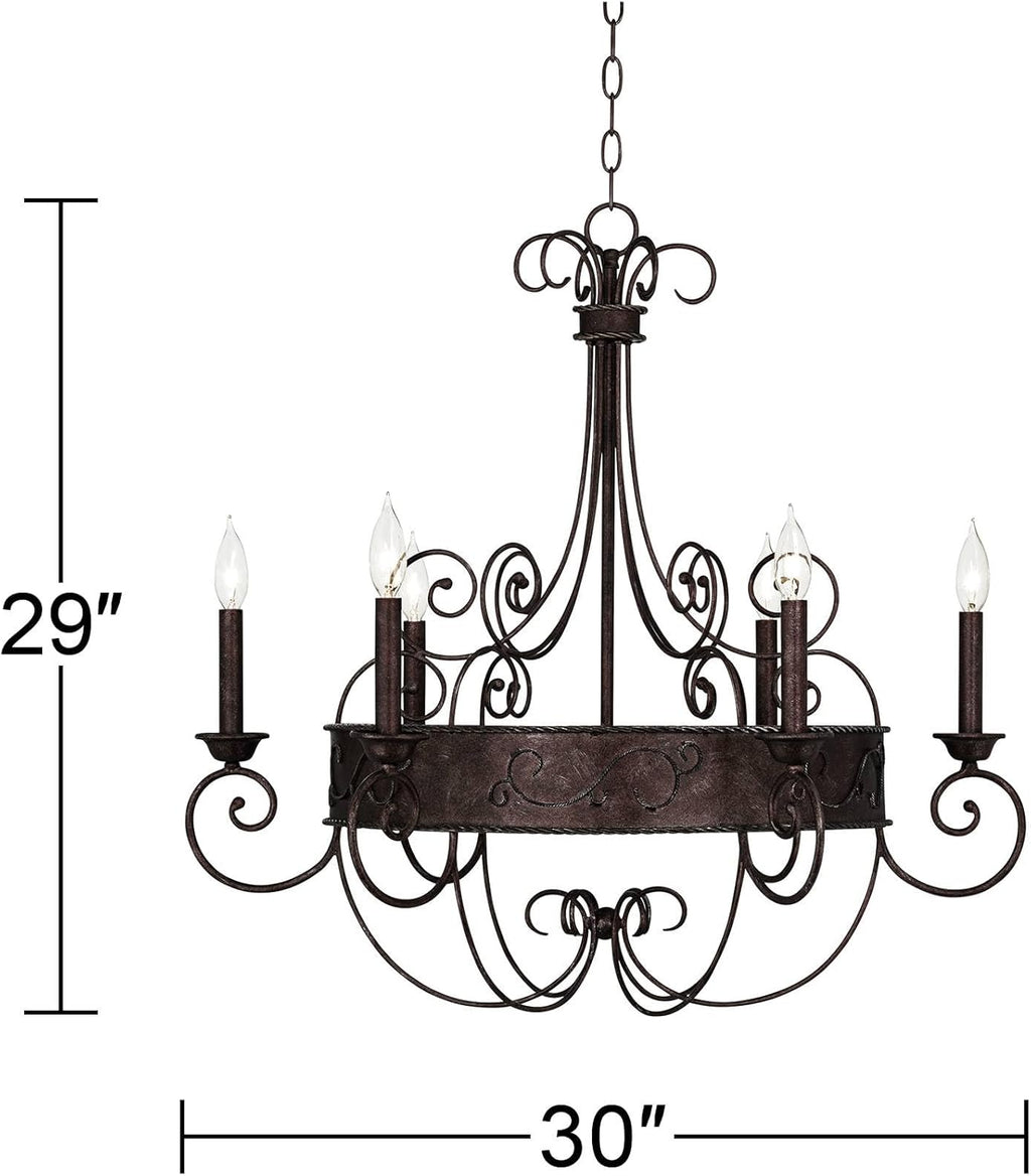 Vintage Iron Candelabra Chandelier Ceiling Light Fixture