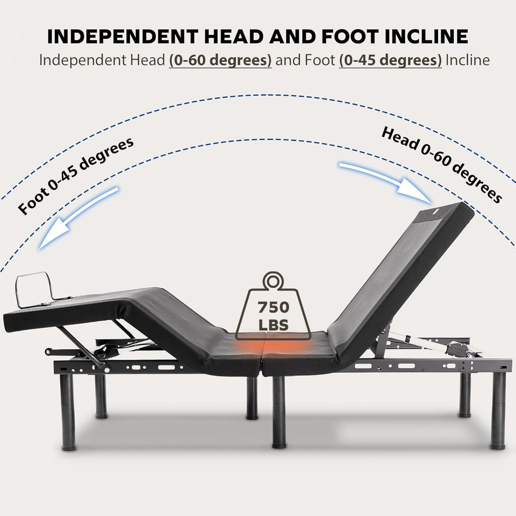 Adjustable Electric Bed Frame Foldable Zero Gravity Sleep Bed