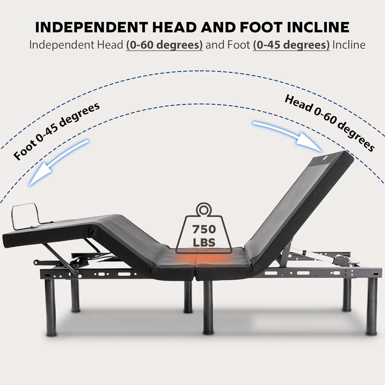 Adjustable Electric Bed Frame Foldable Zero Gravity Sleep Bed