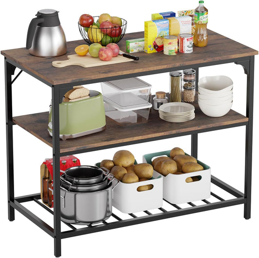 Portable Kitchen Island Cart Extra Counter & Storage Solution