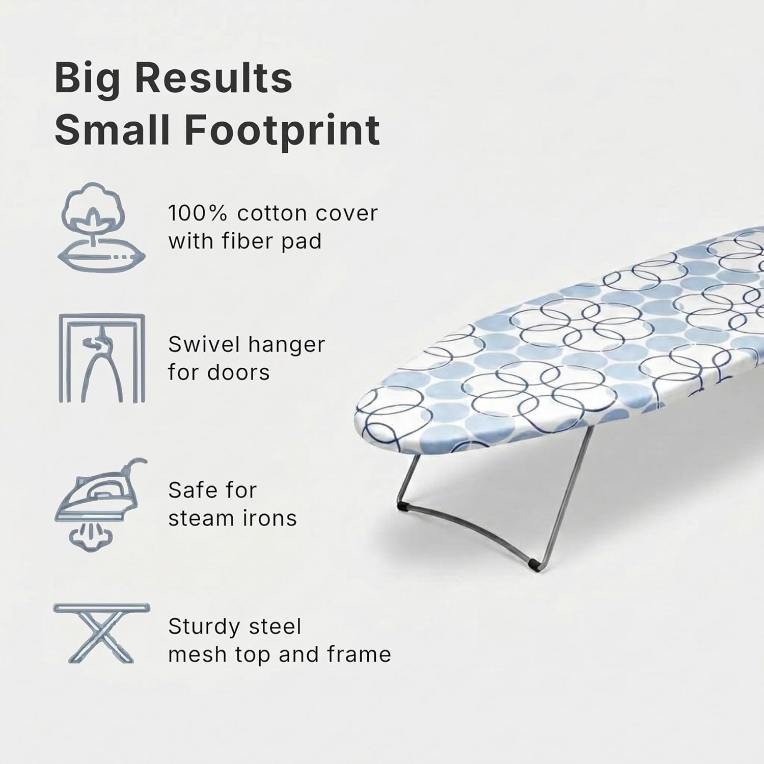 Compact Tabletop Ironing Board Space-Saving Home Essential