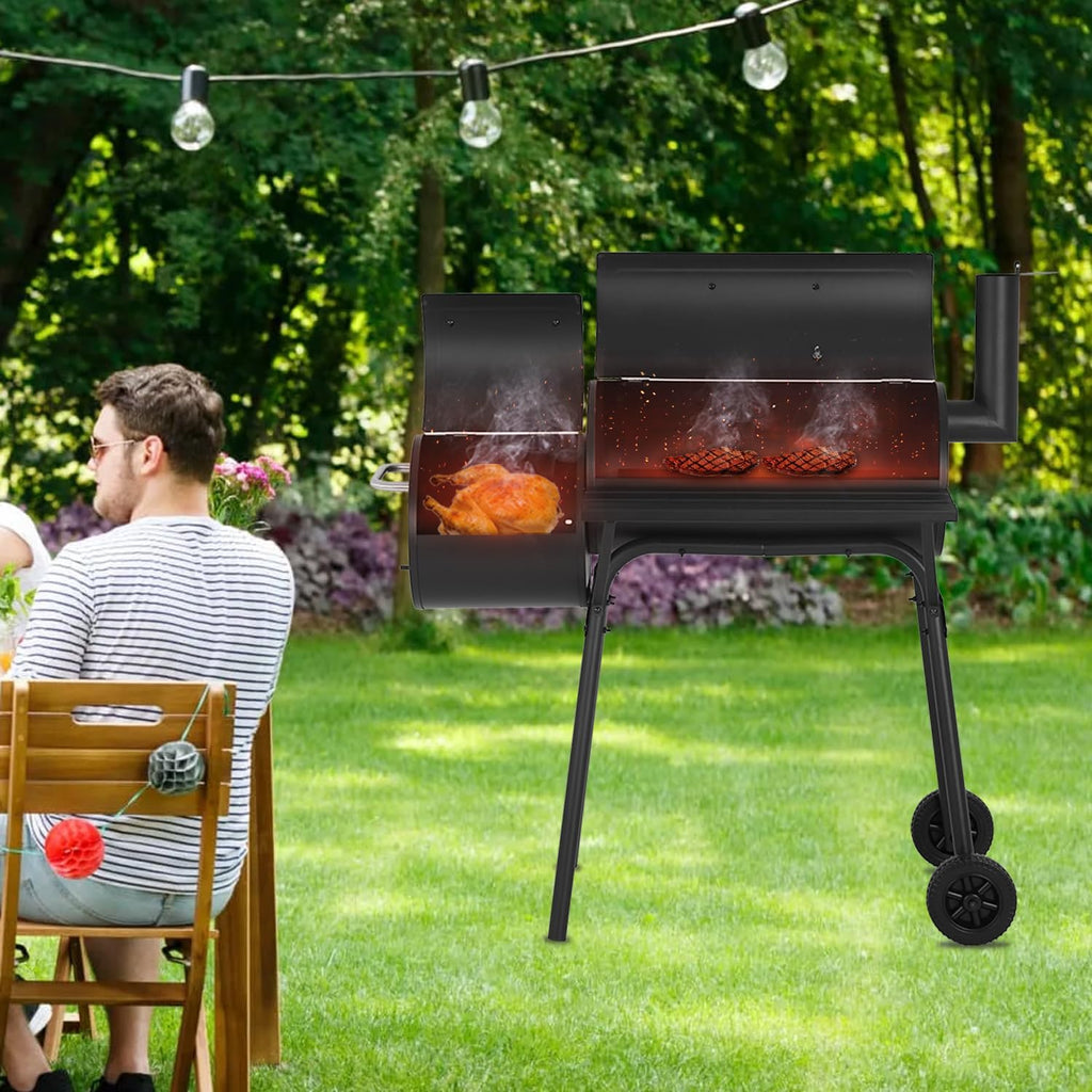 Heavy-Duty Charcoal BBQ Grill 43-Inch for Outdoor Cooking