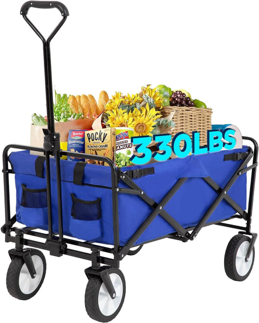 Collapsible Wagon Cart 39L Portable Foldable Utility Cart