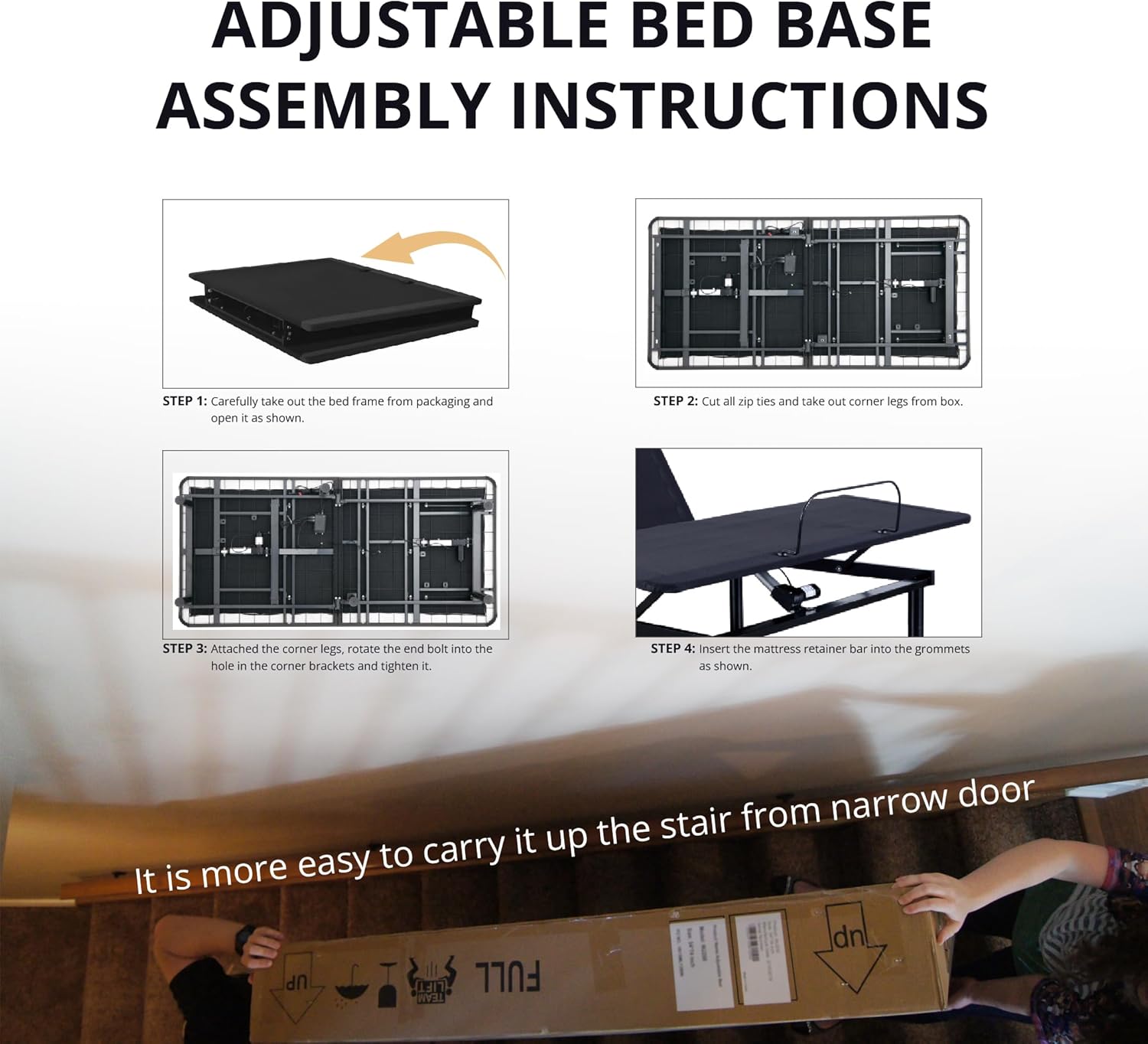 Adjustable Electric Bed Frame Foldable Zero Gravity Sleep Bed