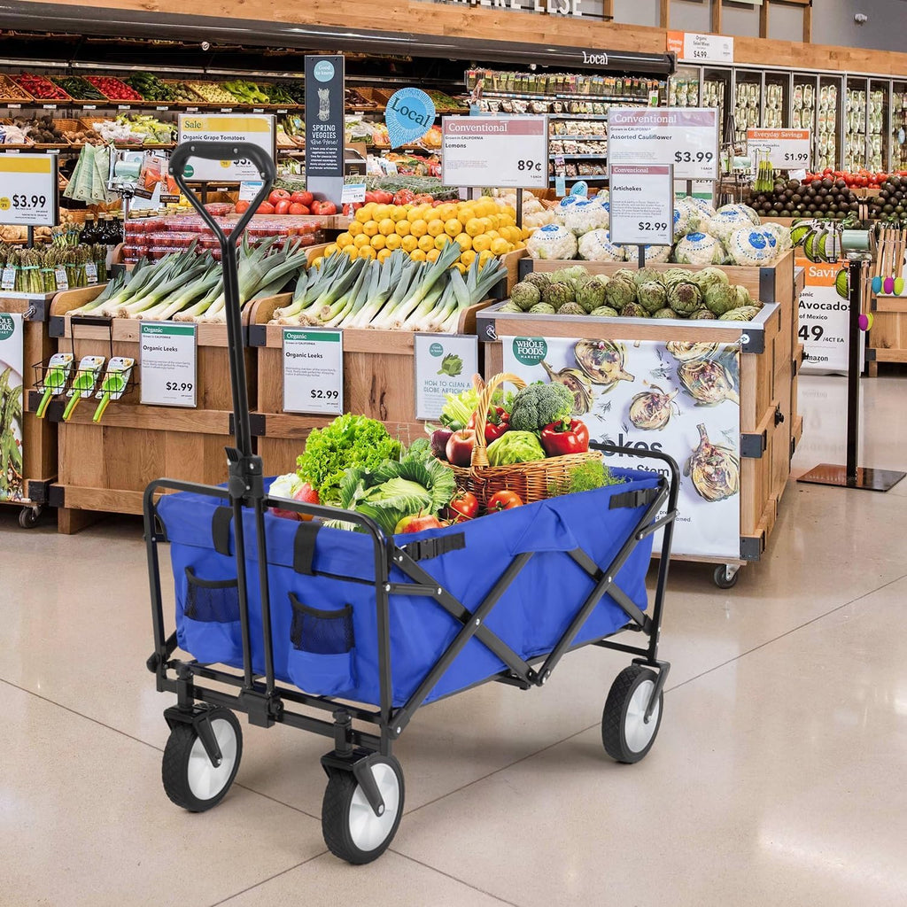 Collapsible Wagon Cart 39L Portable Foldable Utility Cart