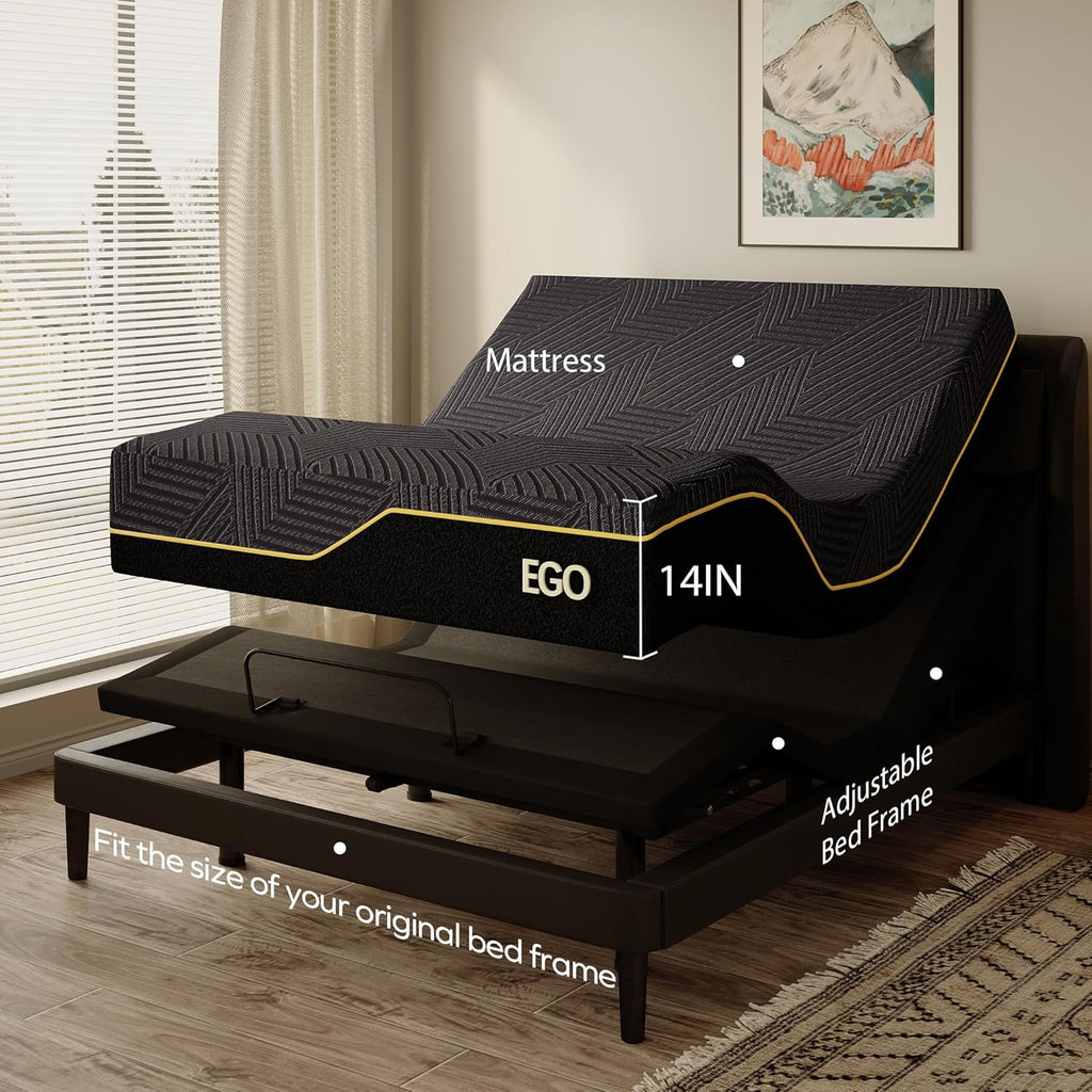 Adjustable Electric Bed Frame Foldable Zero Gravity Sleep Bed