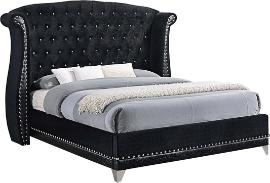 Modern Wood Platform Bed Queen Size Bedroom Furniture