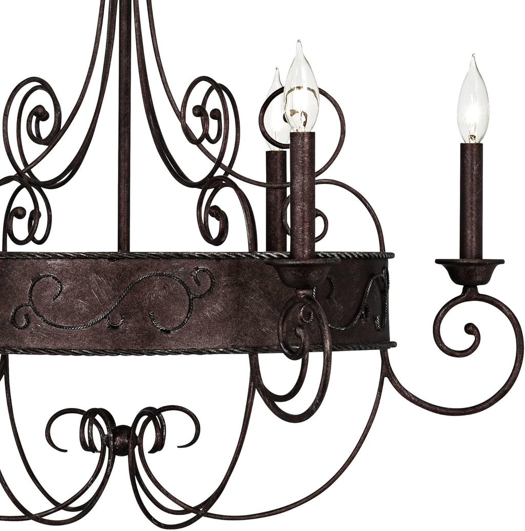 Vintage Iron Candelabra Chandelier Ceiling Light Fixture