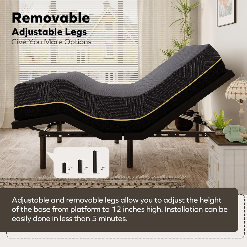 Adjustable Electric Bed Frame Foldable Zero Gravity Sleep Bed