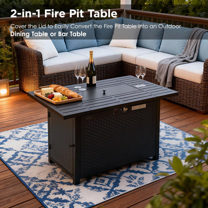 Fire Pit Table Outdoor Propane Patio Heating & Ambience