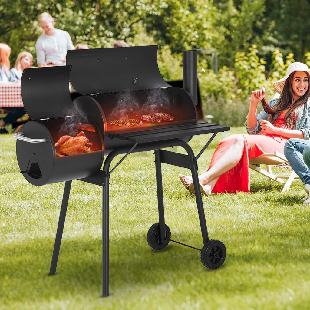 Heavy-Duty Charcoal BBQ Grill 43-Inch for Outdoor Cooking