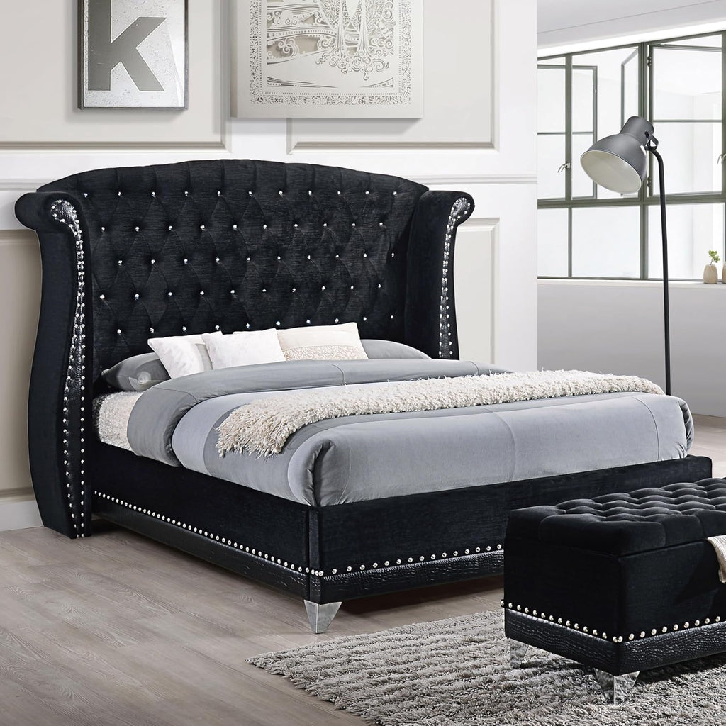 Modern Wood Platform Bed Queen Size Bedroom Furniture